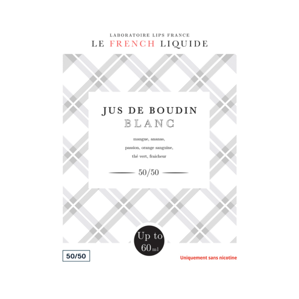 Jus de Boudin Blanc | Le French Liquide | Mix Fruits Exotiques Thé Vert Frais | 50 ml