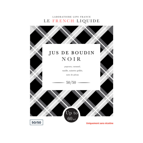 Jus de Boudin Noir | Le French Liquide | Pop-Corn Caramel Vanille Noisette | 50 ml