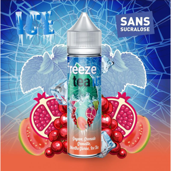 Goyave Grenade Groseille Menthe Givrée Ice Tea 50 ml Freeze Tea Vapozone