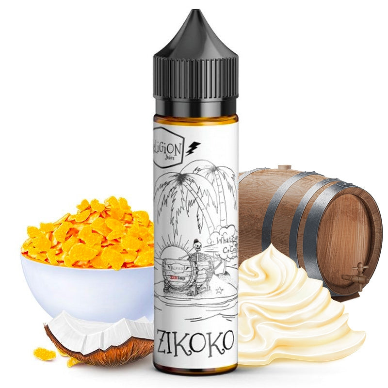 Zikoko | Religion Juice | Corn Flakes - Crème - Noix de coco - Vieilli en fût de chêne | 50 ml