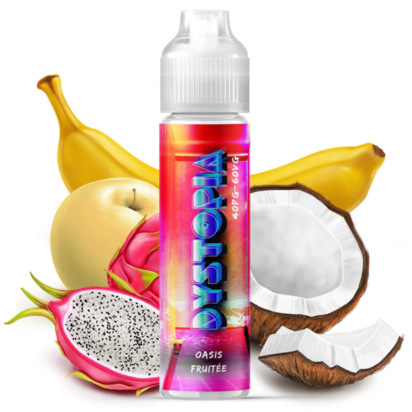 Dystopia | Pitaya - Pomme - Noix de coco - Banane | Cyber Steam | 50 ml