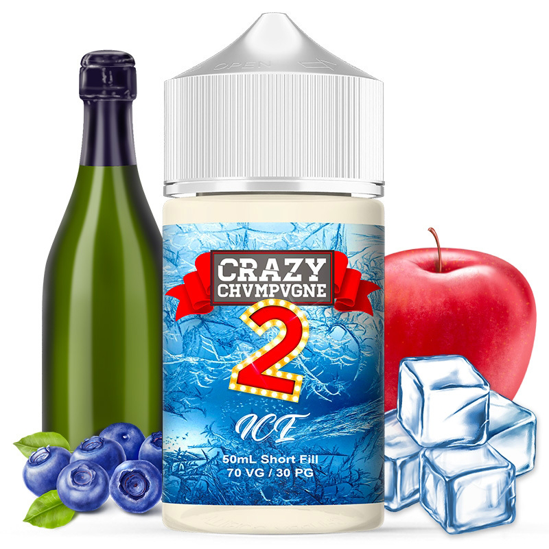 Crazy Chvmpvgne V2 Ice | Pétillant pomme Myrtille Frais | Mukk Mukk | 50 ml