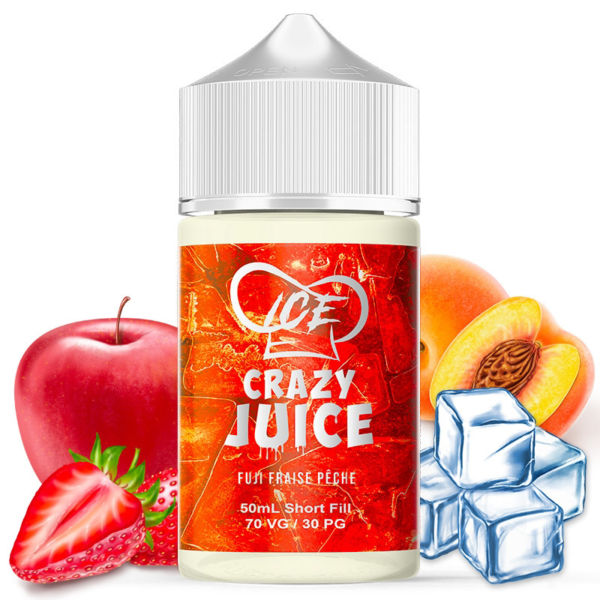 Fuji Fraise Pêche Ice | Fraise Pêche Pomme Frais | Mukk Mukk | 50 ml