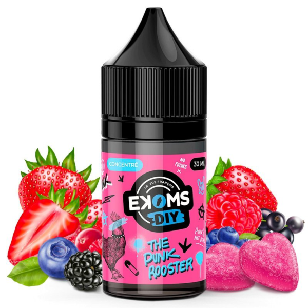 The Punk Rooster Ekoms Concentré 30 ml Arôme Fraise Fruits rouges Baies Bonbons