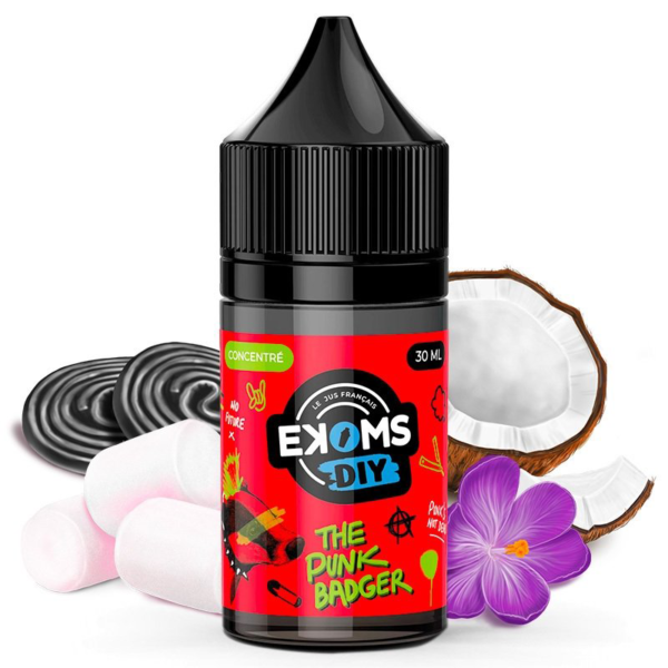 The Punk Badger Ekoms Concentré 30 ml Arôme Guimauve Réglisse Violette Noix de coco