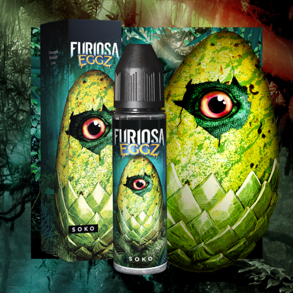 Soko Furiosa Eggz Ananas Confiture de rhubarbe citron vert 50 ml