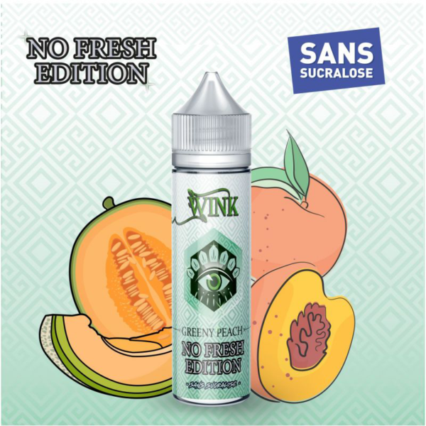 Greeny Peach No Fresh Pêche Melon Wink Addict Made in Vape 50 ml