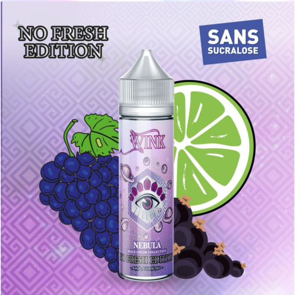 Nebula No Fresh Wink Addict Made in Vape Citron Vert Raisin noir Cassis 50 ml