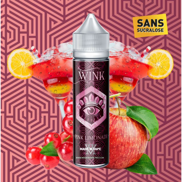 Pink Lemonade Wink addict Made in Vape Diabolo Grenadine ingrédient secret pomme rouge 50 ml