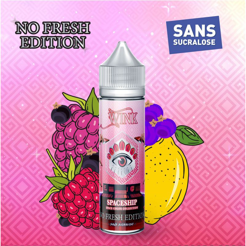 SpaxeShip Wink Addict Made in Vape Citron Fruits Rouges Fraise Mûre Myrtille Framboise Hibiscus 50 ml