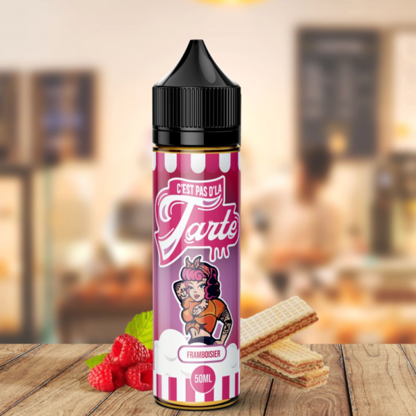 Framboisier C'est Pas D'la Tarte Gaufrette Framboise saveurs 50 ml