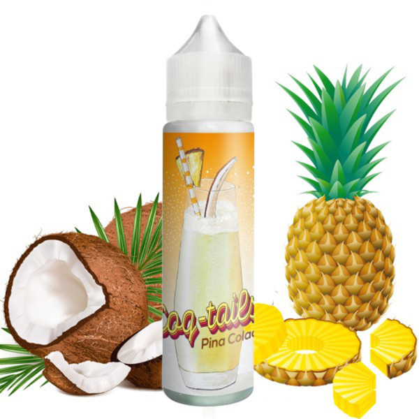 Pina Colada Coq-Tails Le Coq Qui Vape Rhum Blanc Ananas Lait de Coco Boisson 50 ml