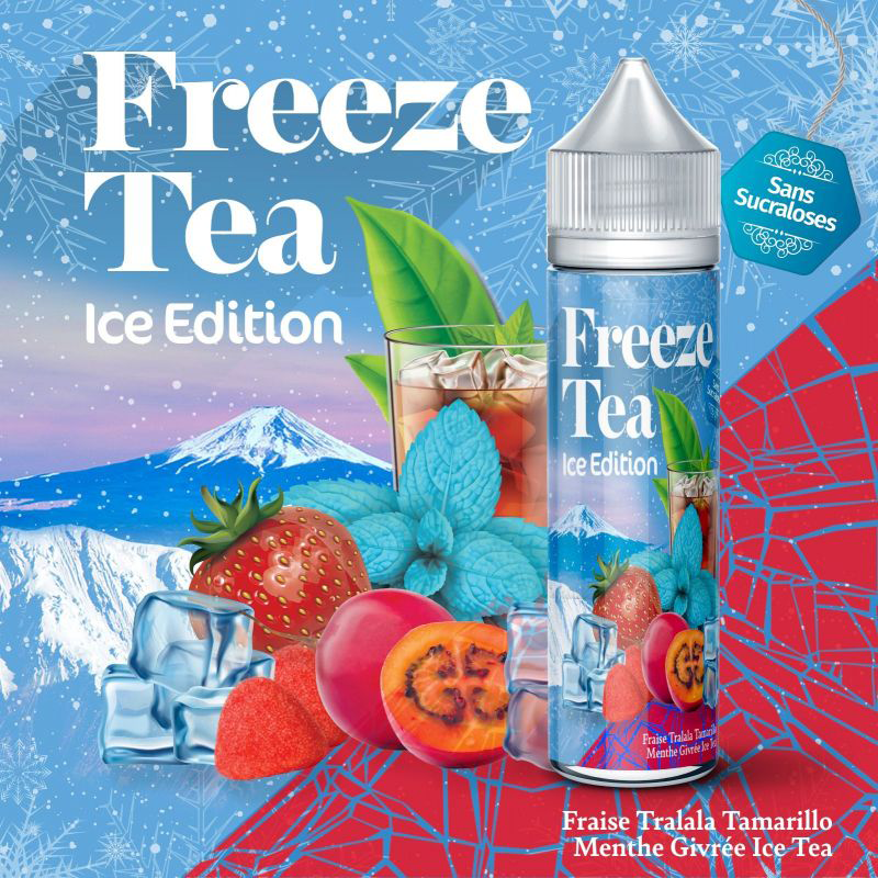 Fraise Tralala Freeze Tea Made in Vape Fraise Tamarillo Menthe Givrée Ice Tea 50 ml