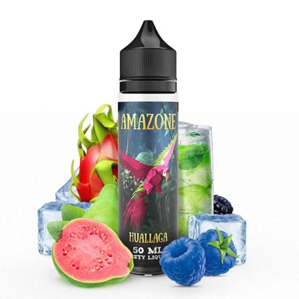 Huallaga Amazone E-Tasty Framboise Bleue Fruit du Dragon Goyave Mûre Limonade Frais 50 ml