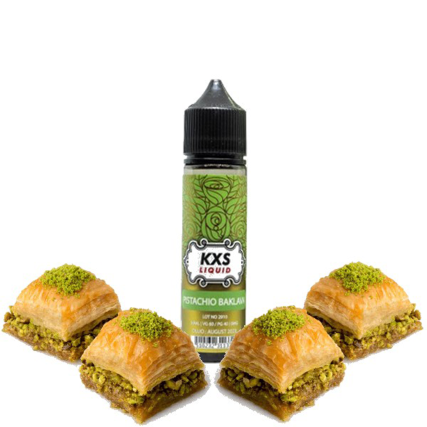 Pistachio Baklava KXS Liquid ZHC Mix Pâtisserie Turque Pâte feuilletée Pistache Miel Noisette 50 ml