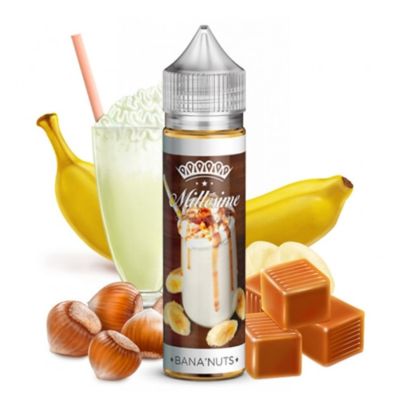 Bana'Nuts Milkshake Vanille Banane Caramel Noisette Millésime 50ML