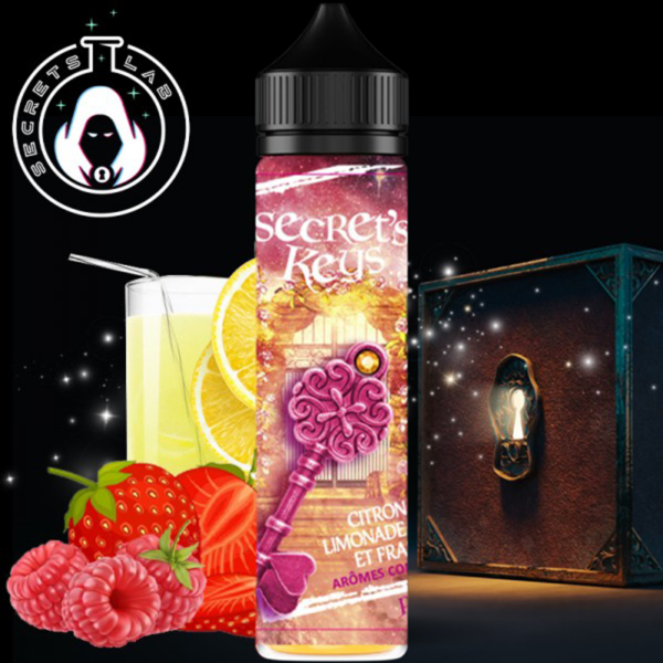 Pink Key Secret's Keys Limonade pétillante Citron Fraise Framboise Frais 50 ml PG/VG: 50/50