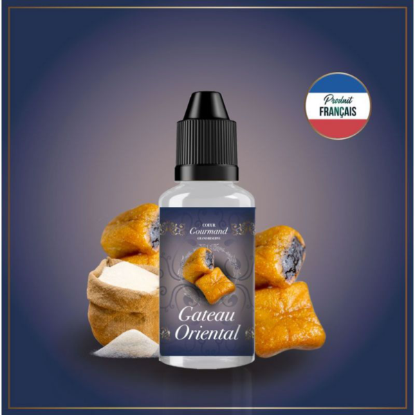 Arôme concentré Gâteau Oriental Coeur Gourmand Grand réserve Made in vape pâtisserie Makroud Dattes Miel Fleur d'oranger 30 ml