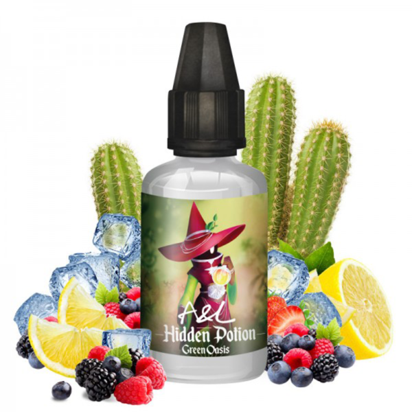 Concentré Green Oasis Hidden Potions Arômes & et Liquides Fruits Rouges Citrons Cactus frais 30 ml