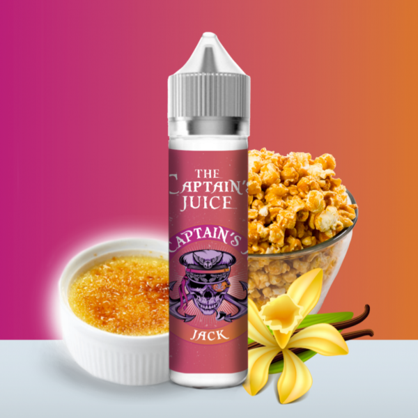 Jack The Captain's Juice Vanille crème Brûlée Pop-Corn Caramélisé 50 ml  Gourmand