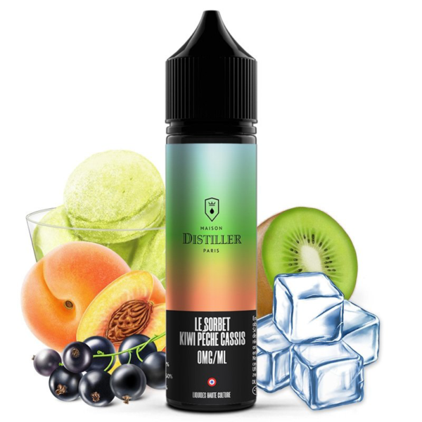 Le Sorbet Kiwi Pêche Cassis Maison Distiller PG/VG: 30/70 50 ml