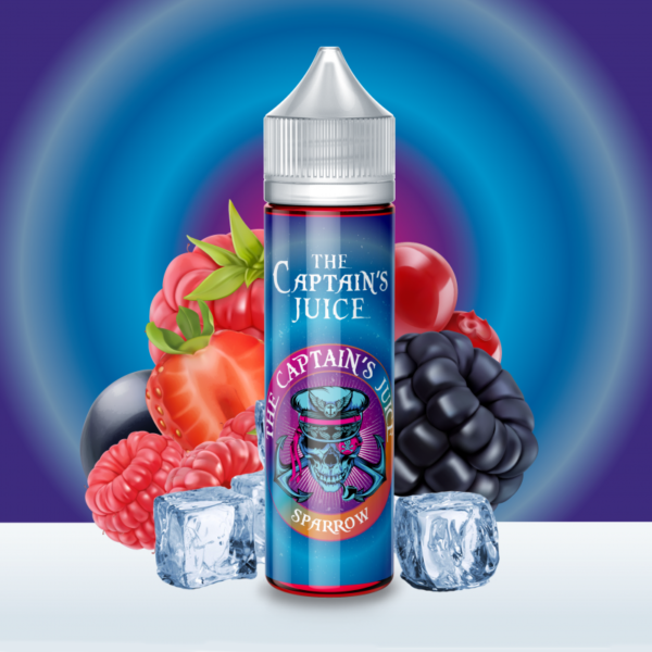 Sparrow The Captain's Juice Fruits Rouges Fraise Framboise Myrtille Cassis Frais 50 ml