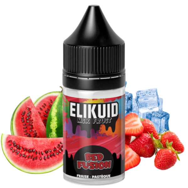 Concentré Red Fusion Elikuid O'Juicy Fraise Pastèque Frais 30 ml arôme