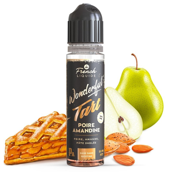 Poire Amandine Wonderful tart Le french Liquide Poire Amandine pâte sablée easy2shake 50 ml 60 ml 3 mg