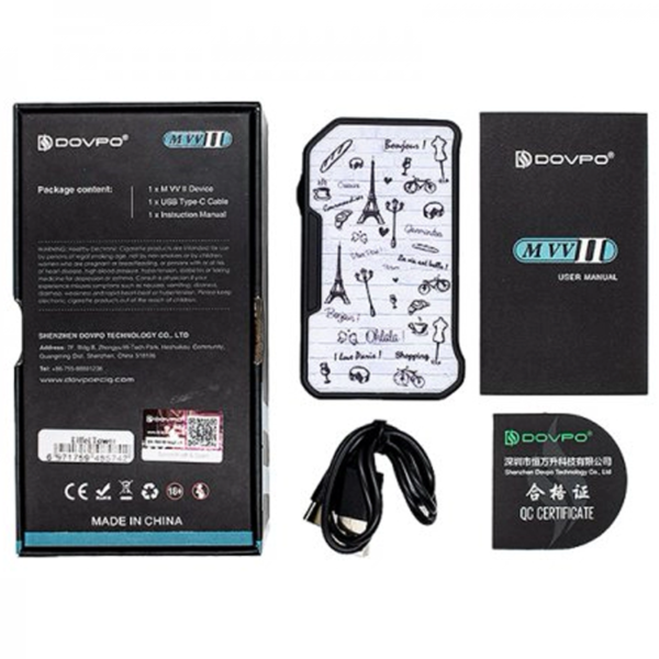 Box Mod M VV II Limited Edition Dovpo Anubis Dieu Egyptien French LifeStyle Potentiomètre 18650 280W USB Type-C