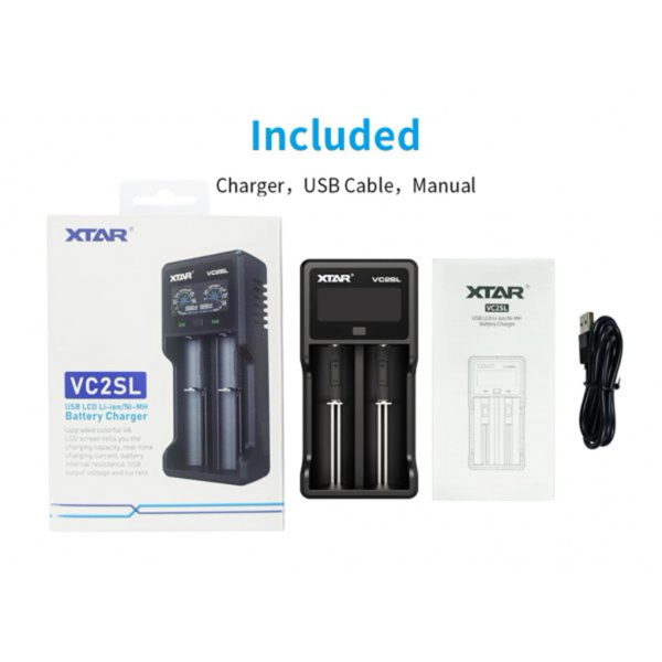 Chargeur double accus VC2SL Xtar