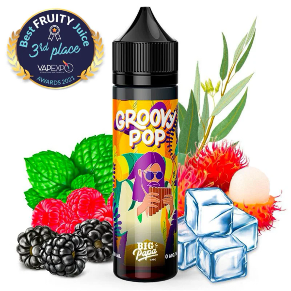 Groovy Pop Big papa Mûre Framboise Ramboutan Eucalyptus Menthe Frais 50 ml