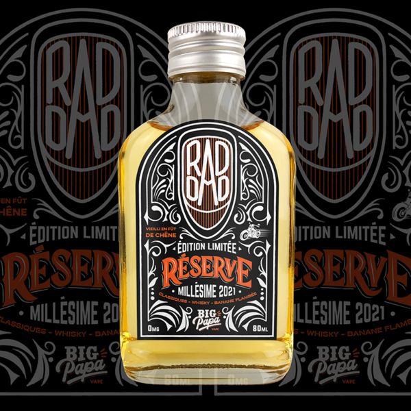 Rad Dad Réserve 2021 Big Papa Classic Whisky Banane vieilli en fût de chêne 80 ml