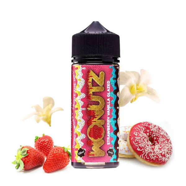 Strawberry Vanilla Glazed Wonutz Beignet Gaufre Fraise Vanille 100 ml