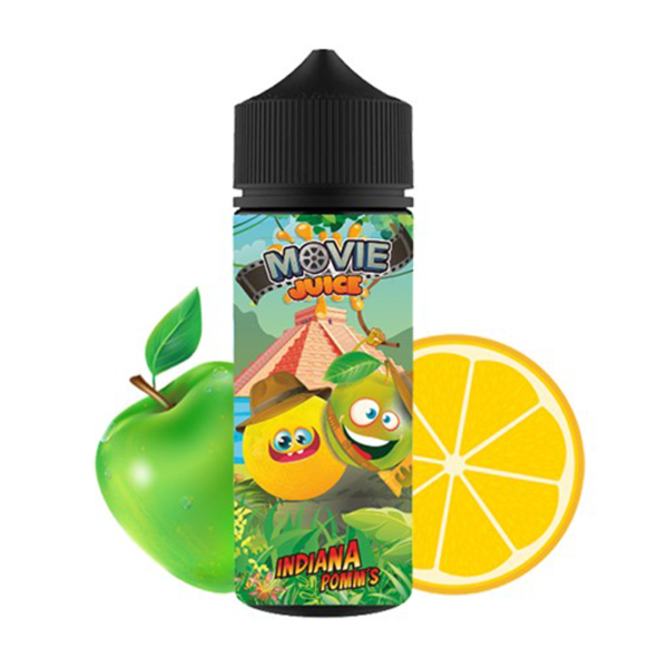 Indiana Pomm's Movie Juice Secret's LAb Pomme verte et rouge Citron Jaune PG/VG: 50/50 100 ml