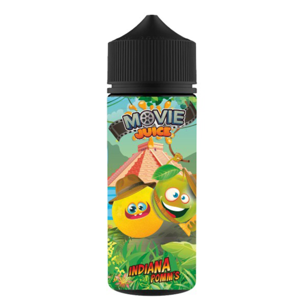 Indiana Pomm's Movie Juice Secret's LAb Pomme verte et rouge Citron Jaune PG/VG: 50/50 100 ml