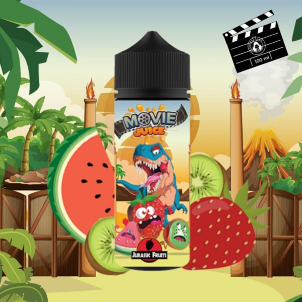 Jurassic Fruits Movie Juice Secret's LAb Fraise Kiwi Pastèque PG/VG: 50/50 100 ml