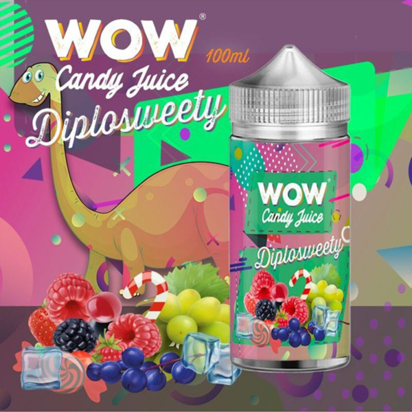 Diplosweety WOW Candy Juice Bonbon fruit rouge Raisin blanc Cassis Frais 100 ml