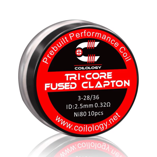 Pack 10 Tri-Core Fused Clapton 0.21 Ohm - 0.32 Ohm - 0.38 Ohm Coilology