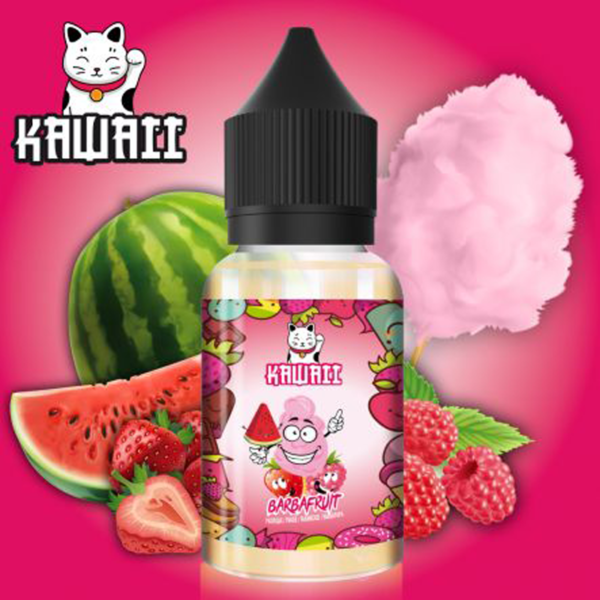 Barbafruit Kawaii Pastèque Fraise Framboise barbe à papa 30 ml