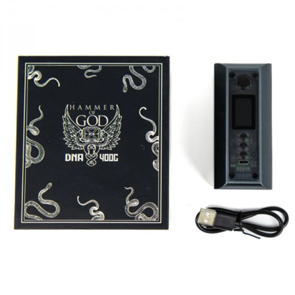 Hammer Of God DNA400 Gunmetal Vaperz Cloud boite