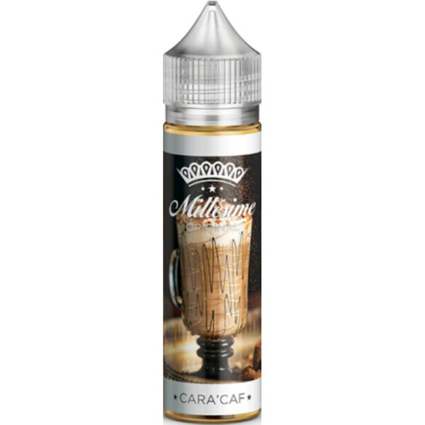 Cara’caf Millésime 50 ml associe café torréfié, caramel fondant, noisettes, noix de pécan et vanille Bourbon pour une vape généreuse et raffinée.