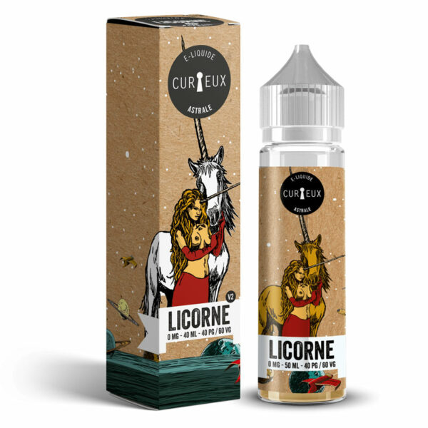 Licorne Curieux Astrale Fraise fruit du dragon frais 50 ml