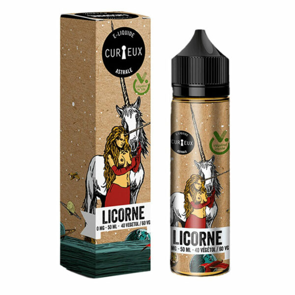 Licorne version vegetol Curieux Astrale Fraise fruit du dragon frais 50 ml