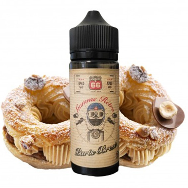 Paris Brest Retro Juice 66 Pâte à chou Crème pralinée Amandes 100 ml