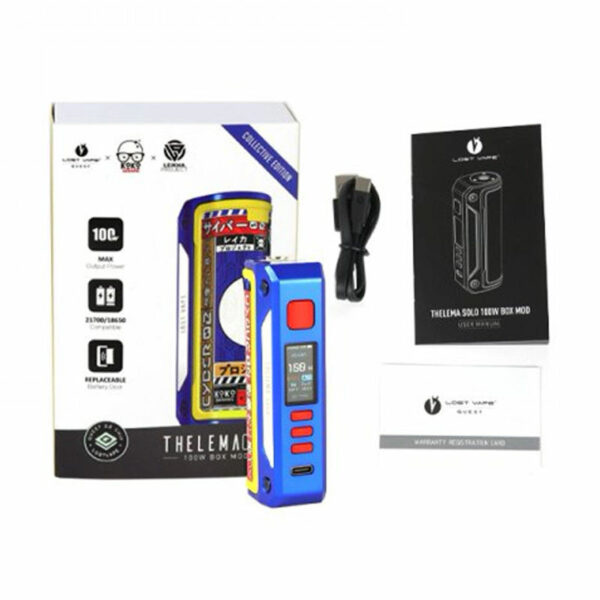Box Thelema Solo 100W Freedom Limited Edition Lost Vape pack
