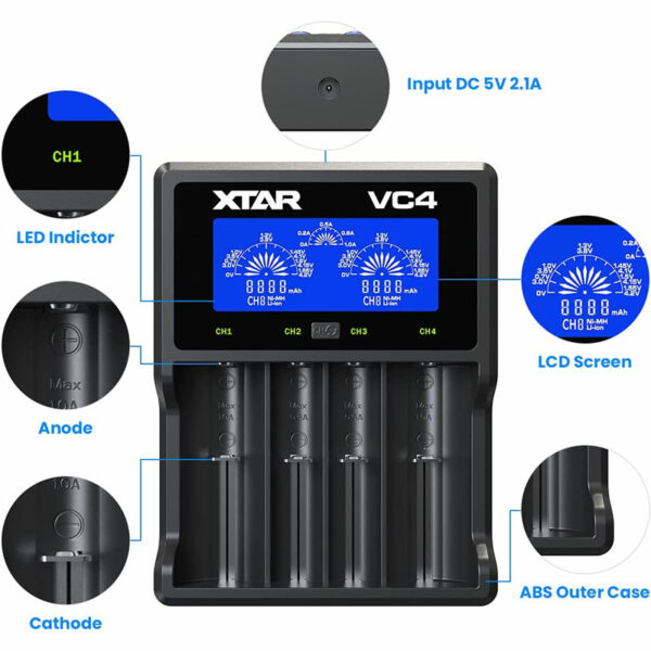 Chargeur VC4 XTAR ecran