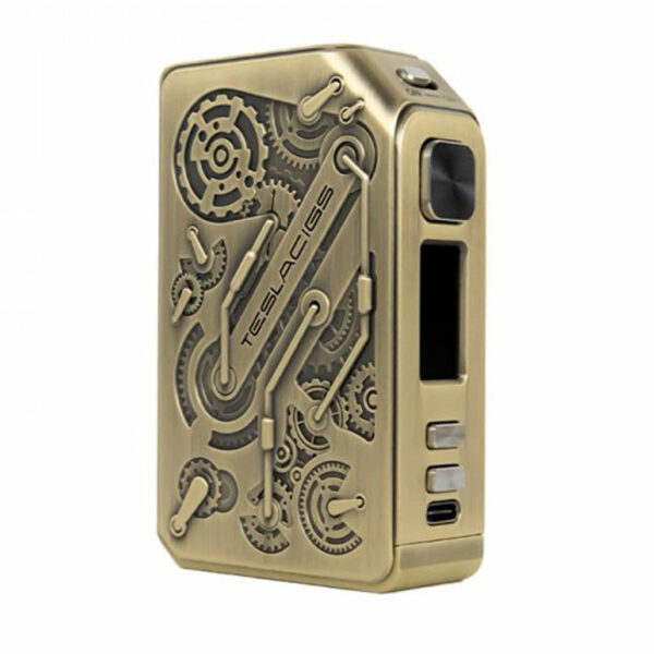 Box Punk II 220W Teslacigs Matt Antique Brass face