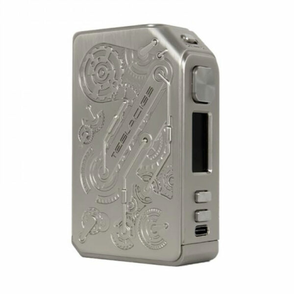 Box Punk II 220W Teslacigs Matt Stainless Steel face