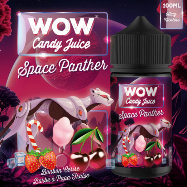 Space Panther WOW Candy Juice Barbe à papa Bonbon cerise Fraise 100 ml