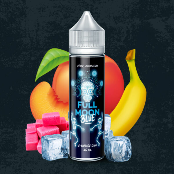 Blue Full Moon Pêche Banane Bubble-gum 50ml